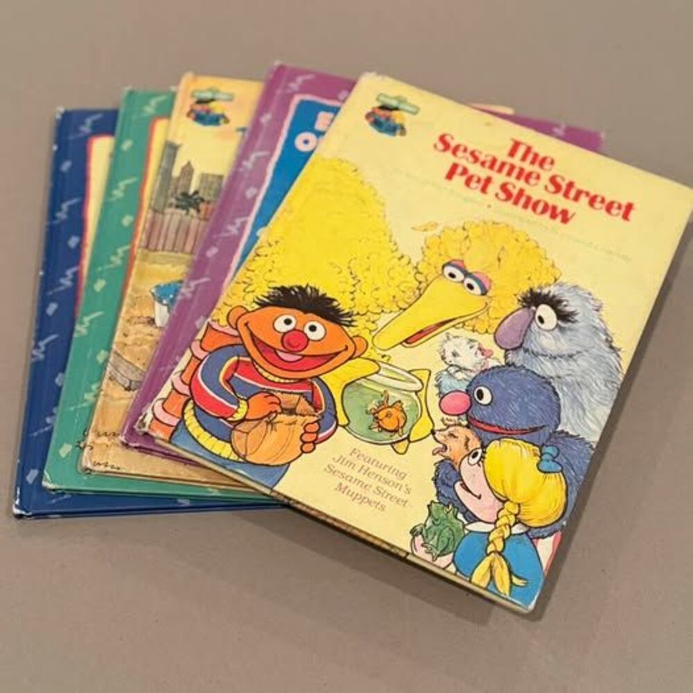 Vintage Sesame Street Book Club Hardback Books - Set of 5